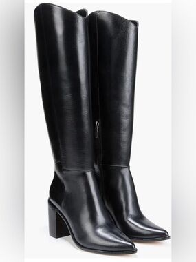 Franco Sarto Black Over-the-Knee Leather Boots S7M